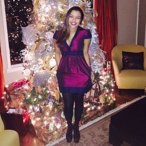 BCBG Maroon Dress w/ Black Details